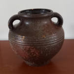 Vintage Vaas W. Germany in bruin en goudtinten